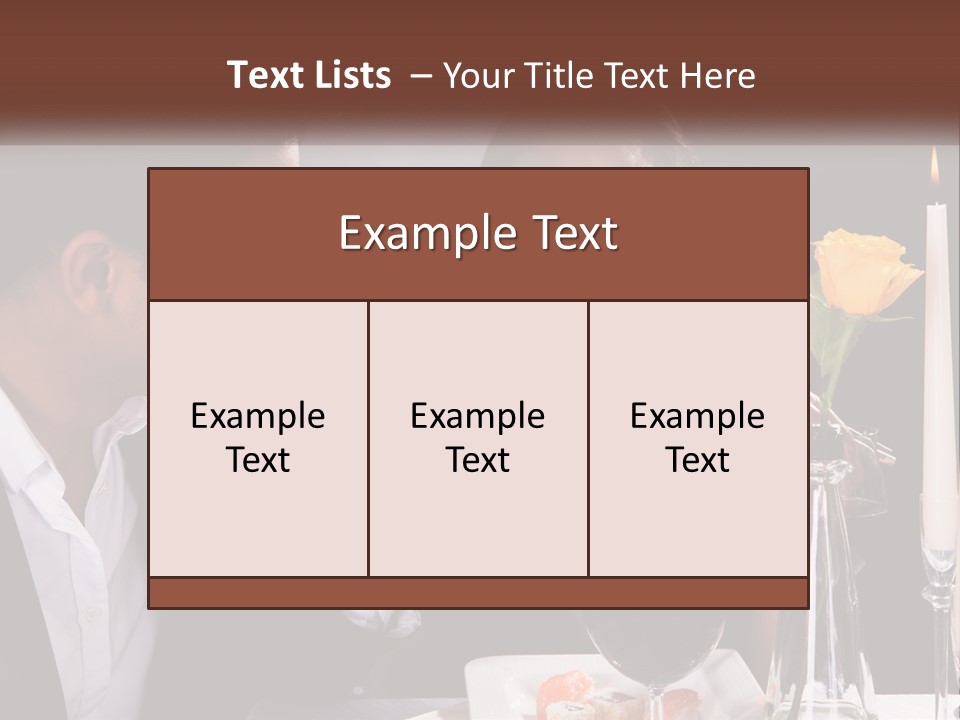 A Man And Woman Eating Sushi At A Restaurant PowerPoint Template