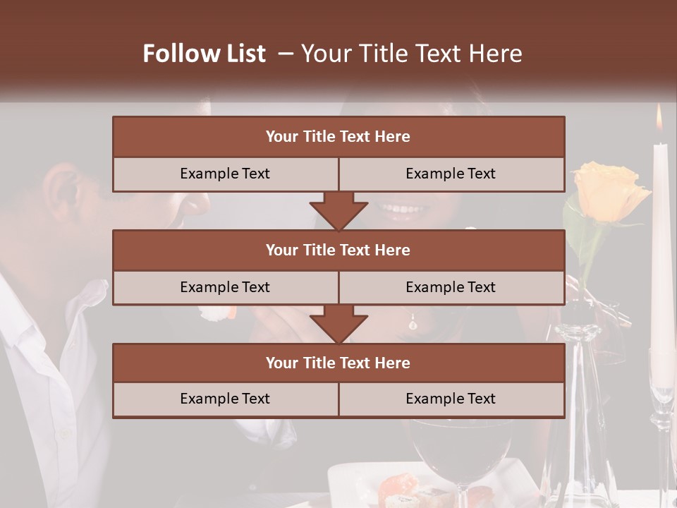A Man And Woman Eating Sushi At A Restaurant PowerPoint Template