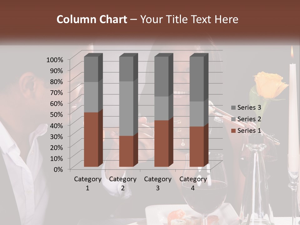 A Man And Woman Eating Sushi At A Restaurant PowerPoint Template