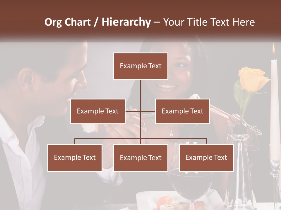 A Man And Woman Eating Sushi At A Restaurant PowerPoint Template