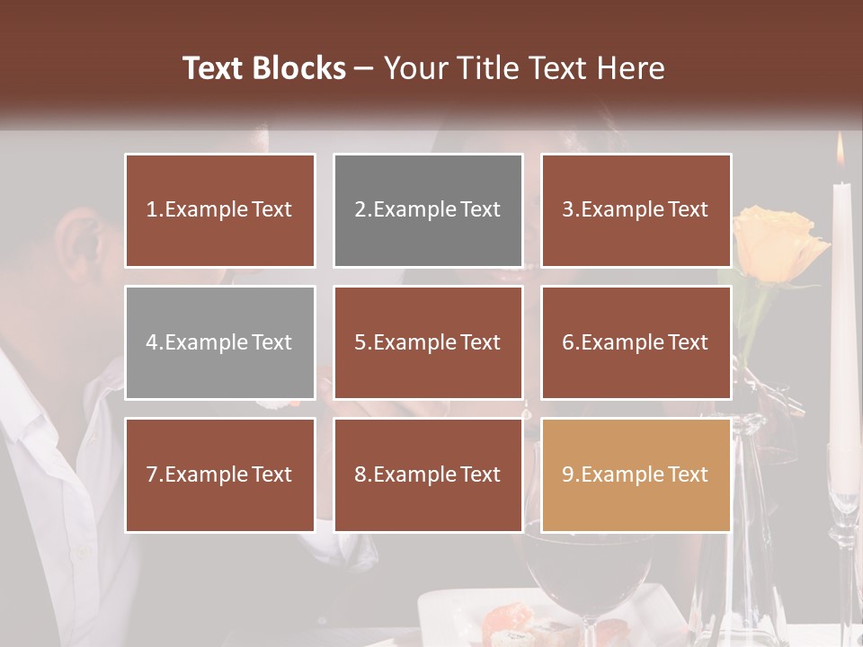 A Man And Woman Eating Sushi At A Restaurant PowerPoint Template