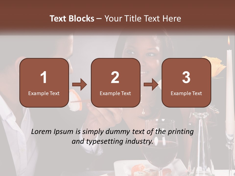 A Man And Woman Eating Sushi At A Restaurant PowerPoint Template