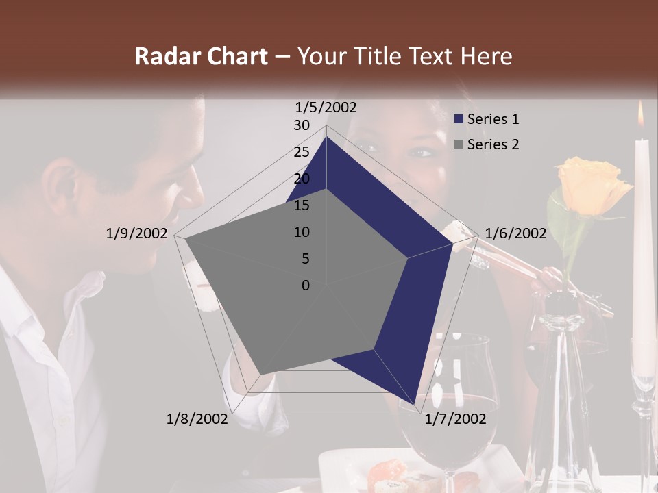 A Man And Woman Eating Sushi At A Restaurant PowerPoint Template