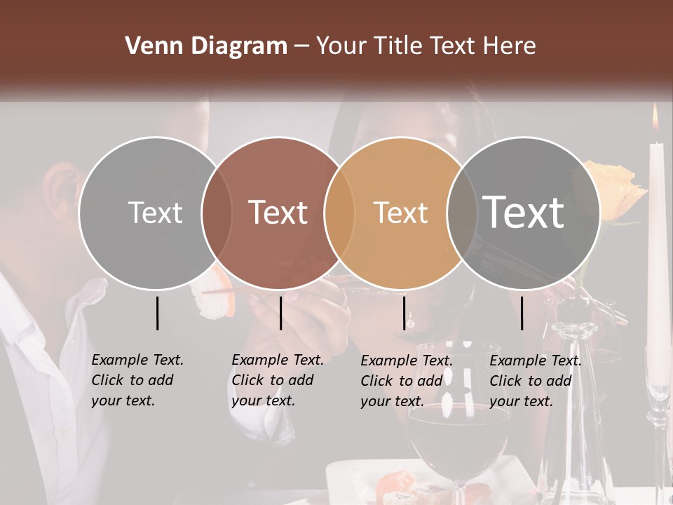 A Man And Woman Eating Sushi At A Restaurant PowerPoint Template