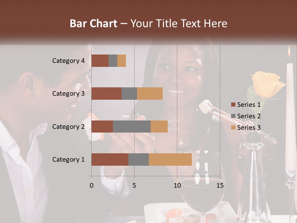 A Man And Woman Eating Sushi At A Restaurant PowerPoint Template