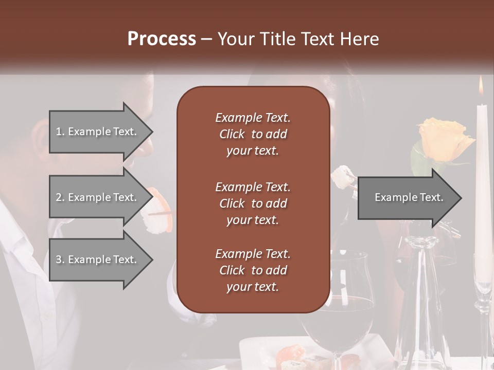 A Man And Woman Eating Sushi At A Restaurant PowerPoint Template