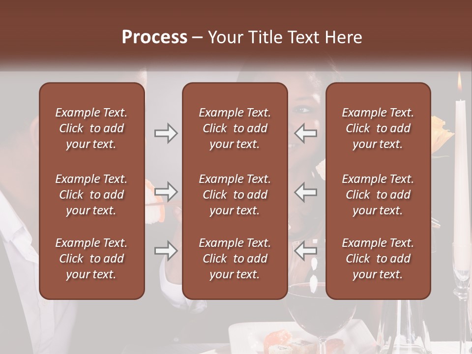 A Man And Woman Eating Sushi At A Restaurant PowerPoint Template