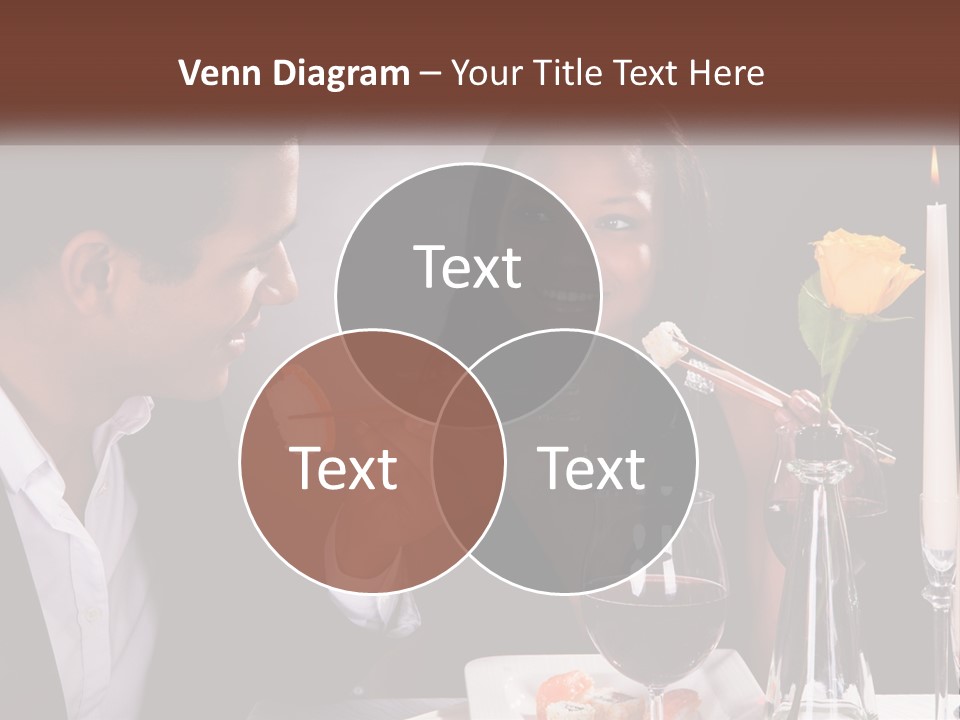 A Man And Woman Eating Sushi At A Restaurant PowerPoint Template