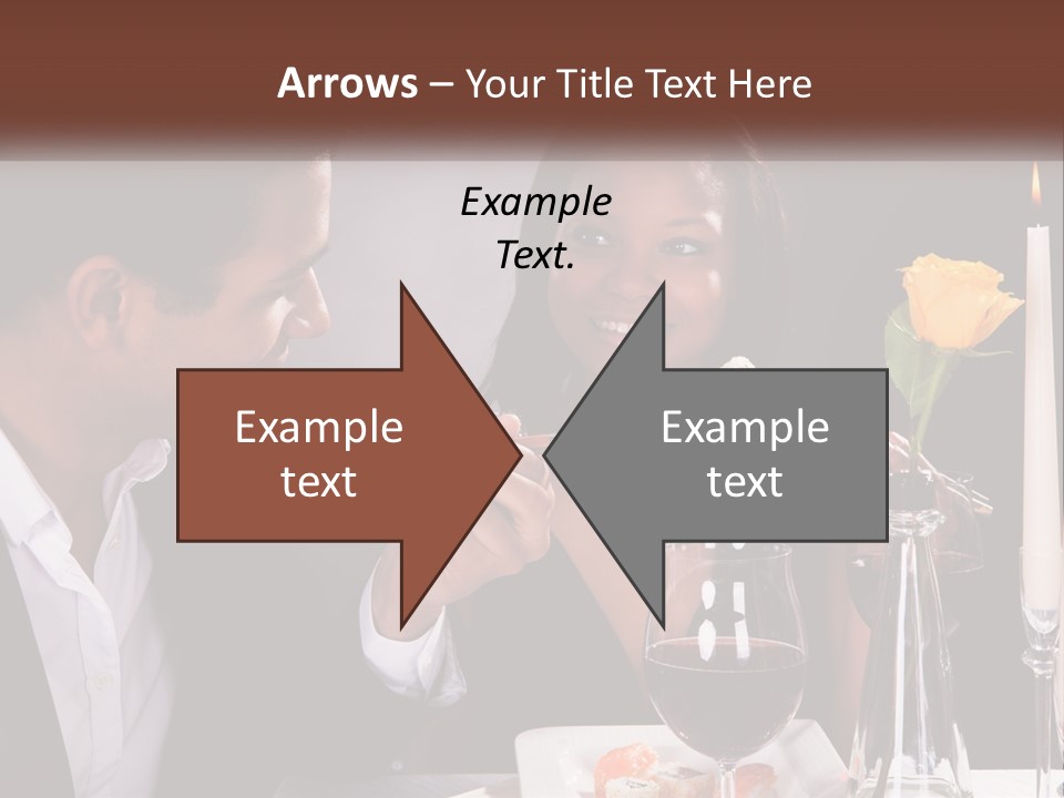 A Man And Woman Eating Sushi At A Restaurant PowerPoint Template