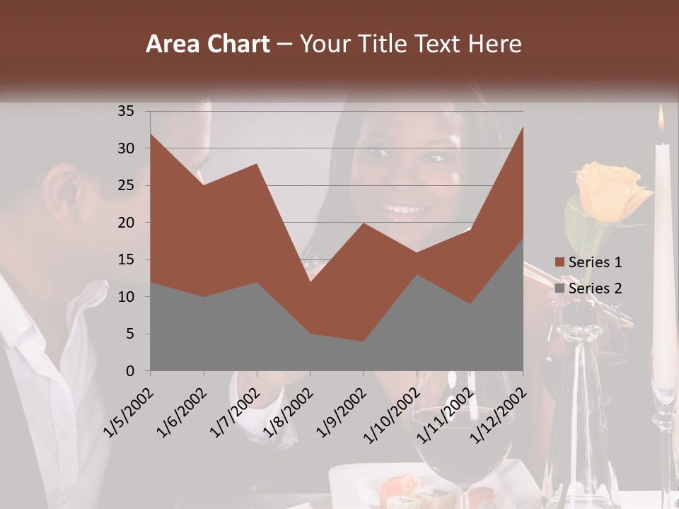 A Man And Woman Eating Sushi At A Restaurant PowerPoint Template