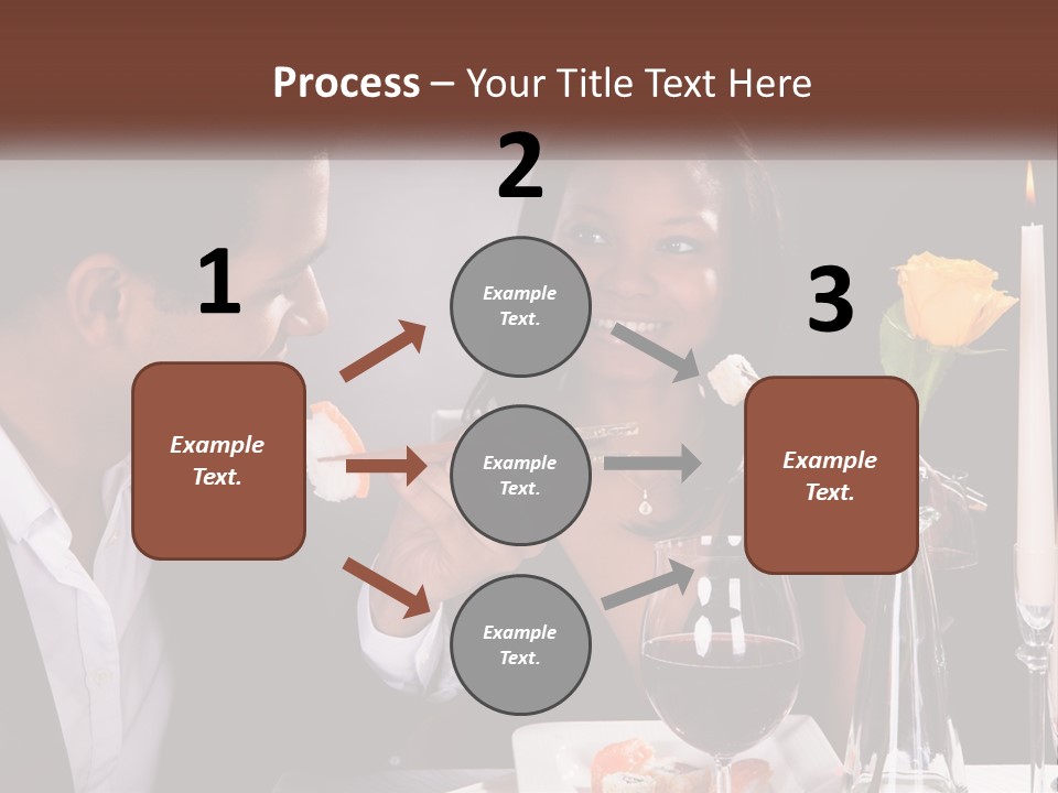 A Man And Woman Eating Sushi At A Restaurant PowerPoint Template