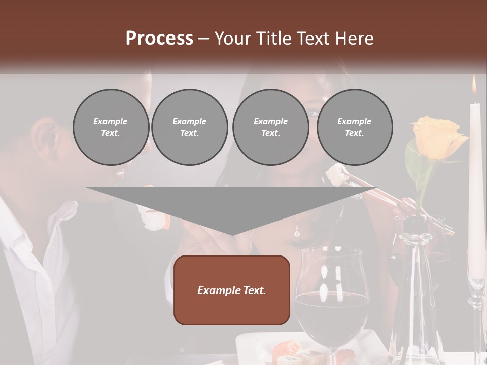 A Man And Woman Eating Sushi At A Restaurant PowerPoint Template