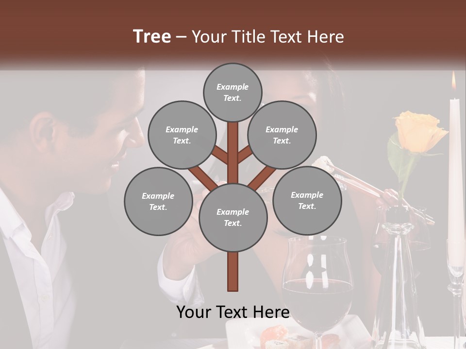 A Man And Woman Eating Sushi At A Restaurant PowerPoint Template