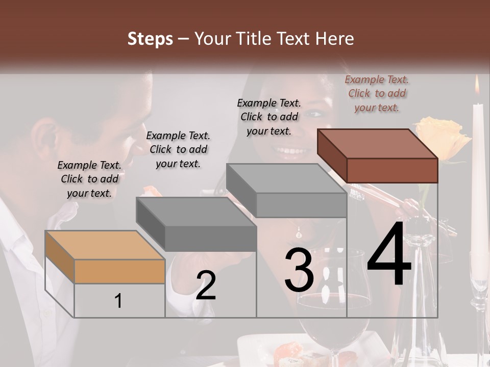 A Man And Woman Eating Sushi At A Restaurant PowerPoint Template