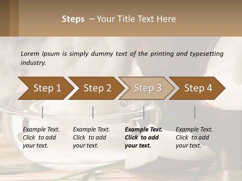 A Bowl Of Coconuts Next To A Cut In Half Coconut PowerPoint Template