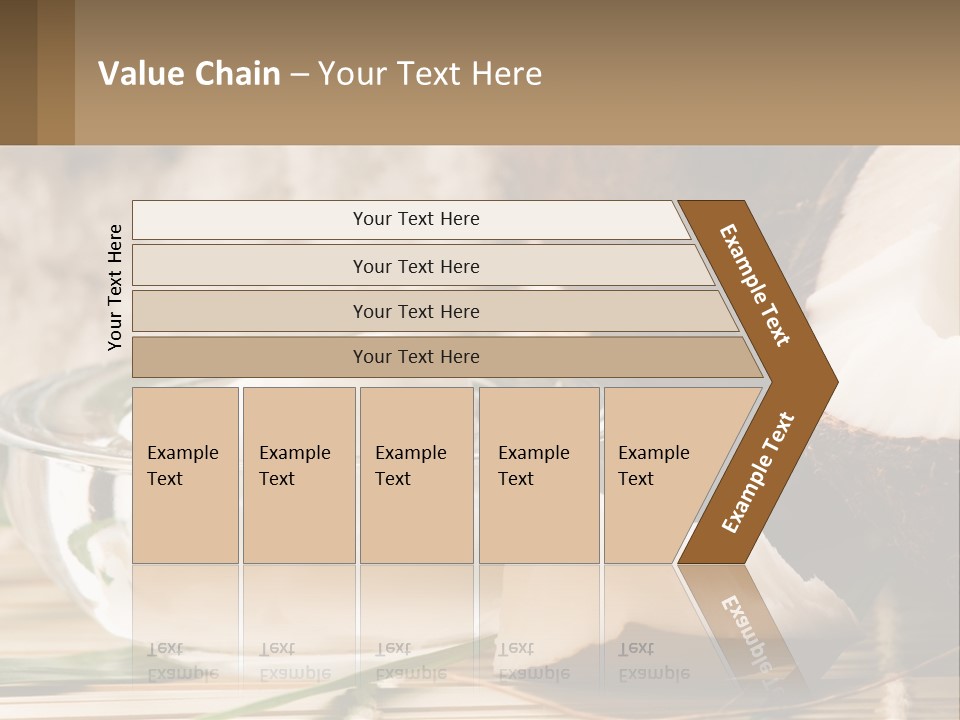 A Bowl Of Coconuts Next To A Cut In Half Coconut PowerPoint Template