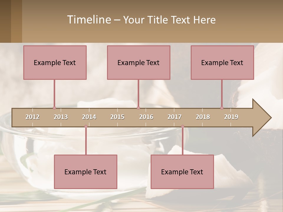A Bowl Of Coconuts Next To A Cut In Half Coconut PowerPoint Template