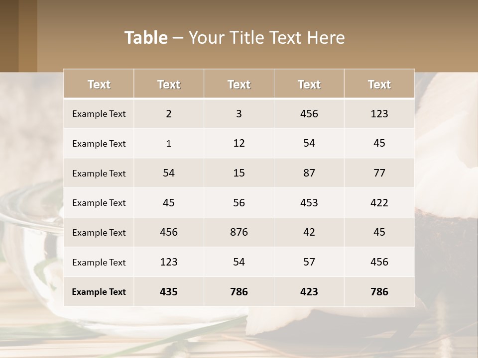 A Bowl Of Coconuts Next To A Cut In Half Coconut PowerPoint Template