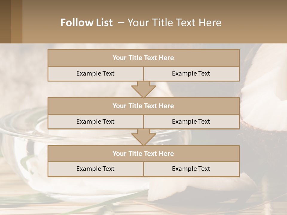 A Bowl Of Coconuts Next To A Cut In Half Coconut PowerPoint Template
