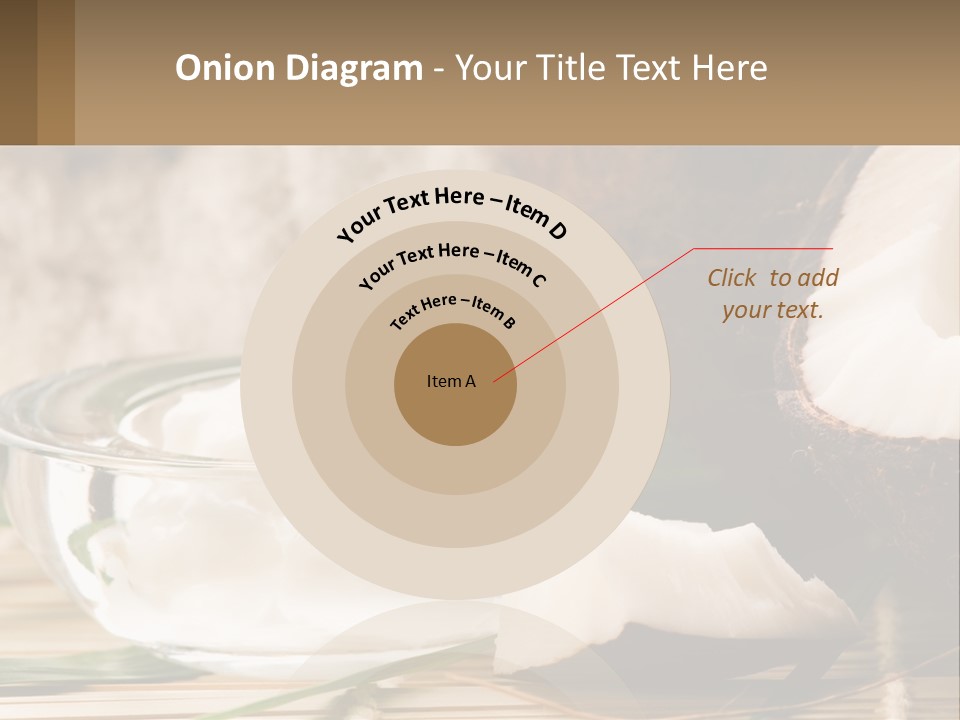 A Bowl Of Coconuts Next To A Cut In Half Coconut PowerPoint Template