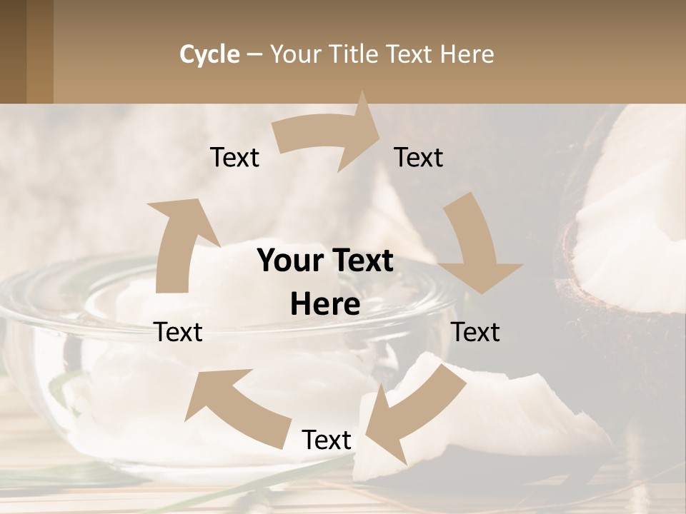 A Bowl Of Coconuts Next To A Cut In Half Coconut PowerPoint Template