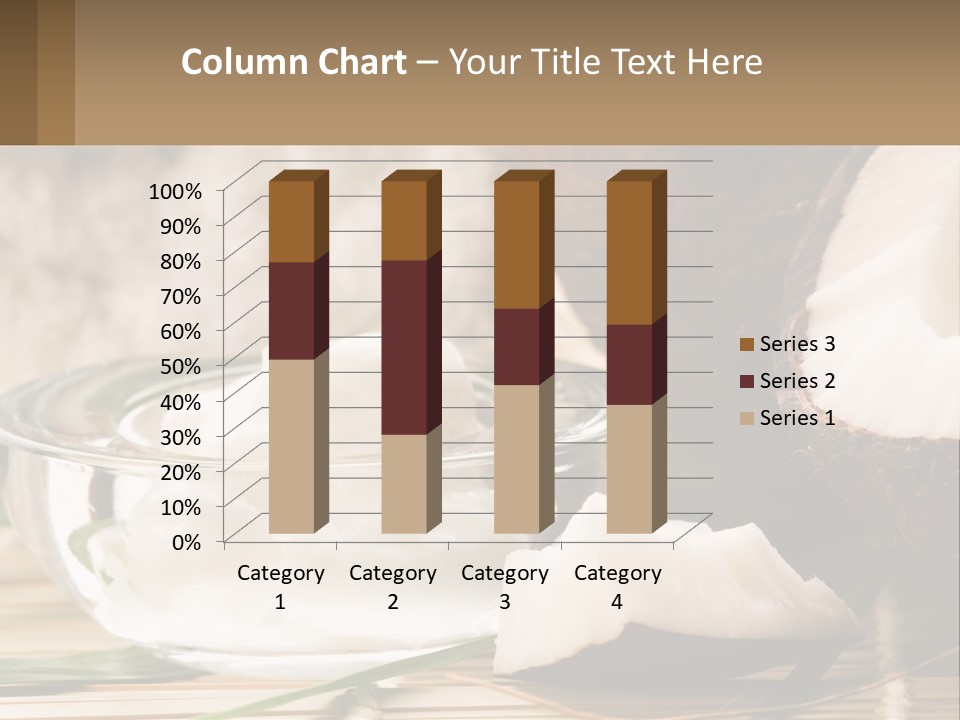 A Bowl Of Coconuts Next To A Cut In Half Coconut PowerPoint Template