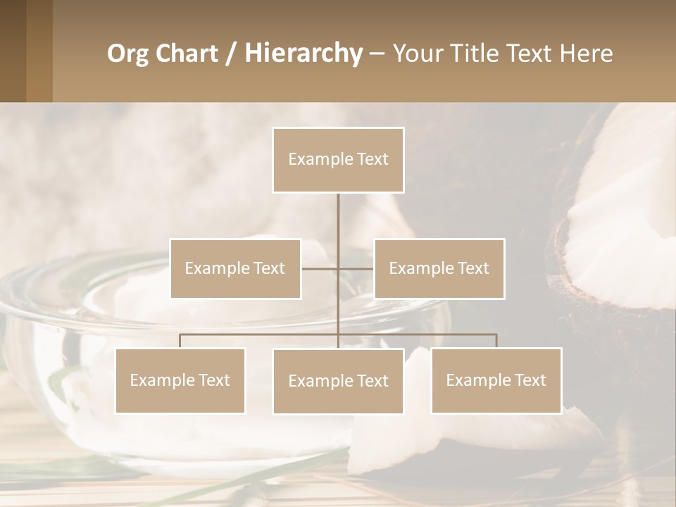 A Bowl Of Coconuts Next To A Cut In Half Coconut PowerPoint Template
