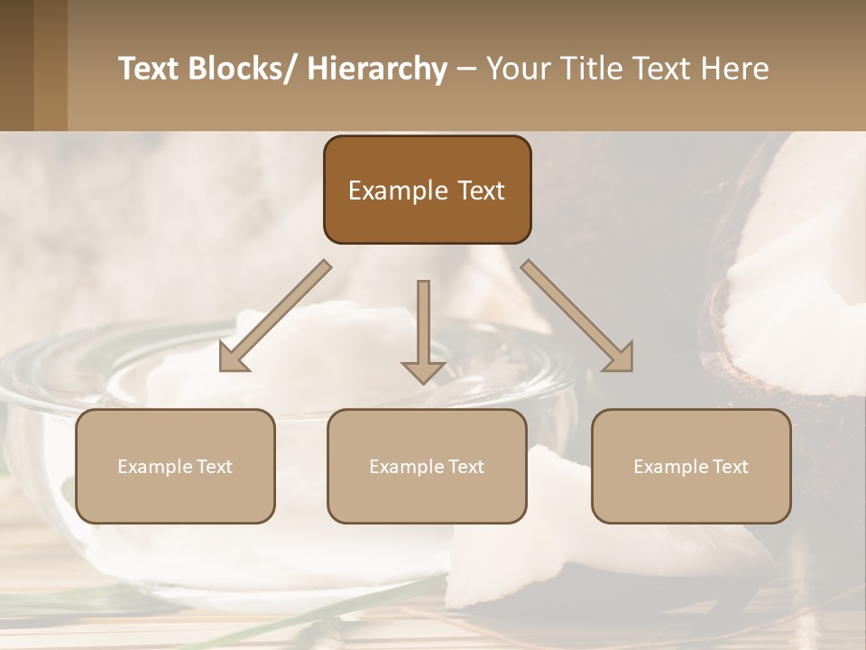 A Bowl Of Coconuts Next To A Cut In Half Coconut PowerPoint Template
