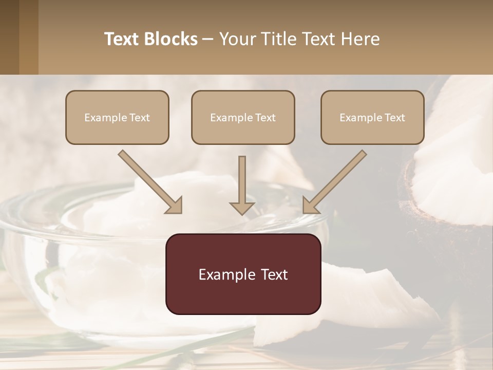 A Bowl Of Coconuts Next To A Cut In Half Coconut PowerPoint Template