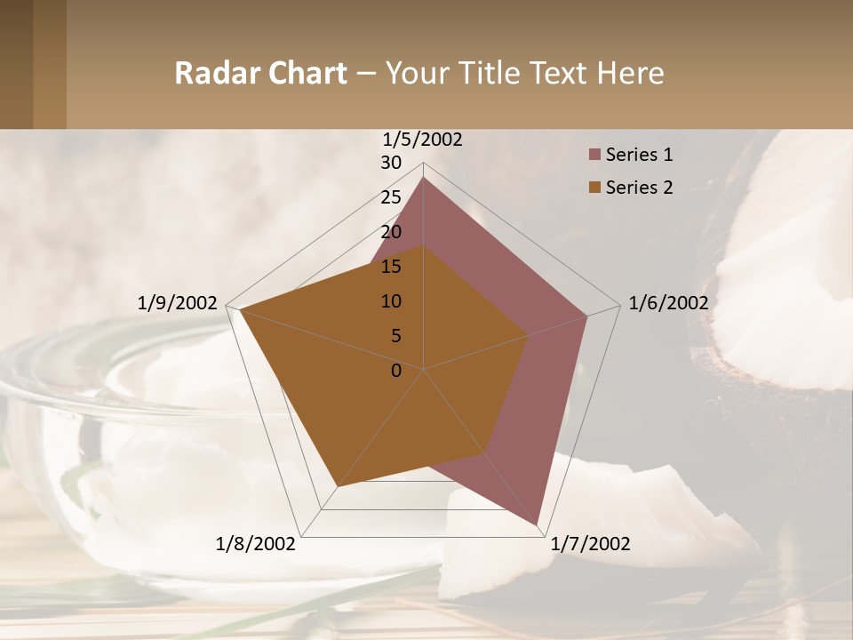 A Bowl Of Coconuts Next To A Cut In Half Coconut PowerPoint Template