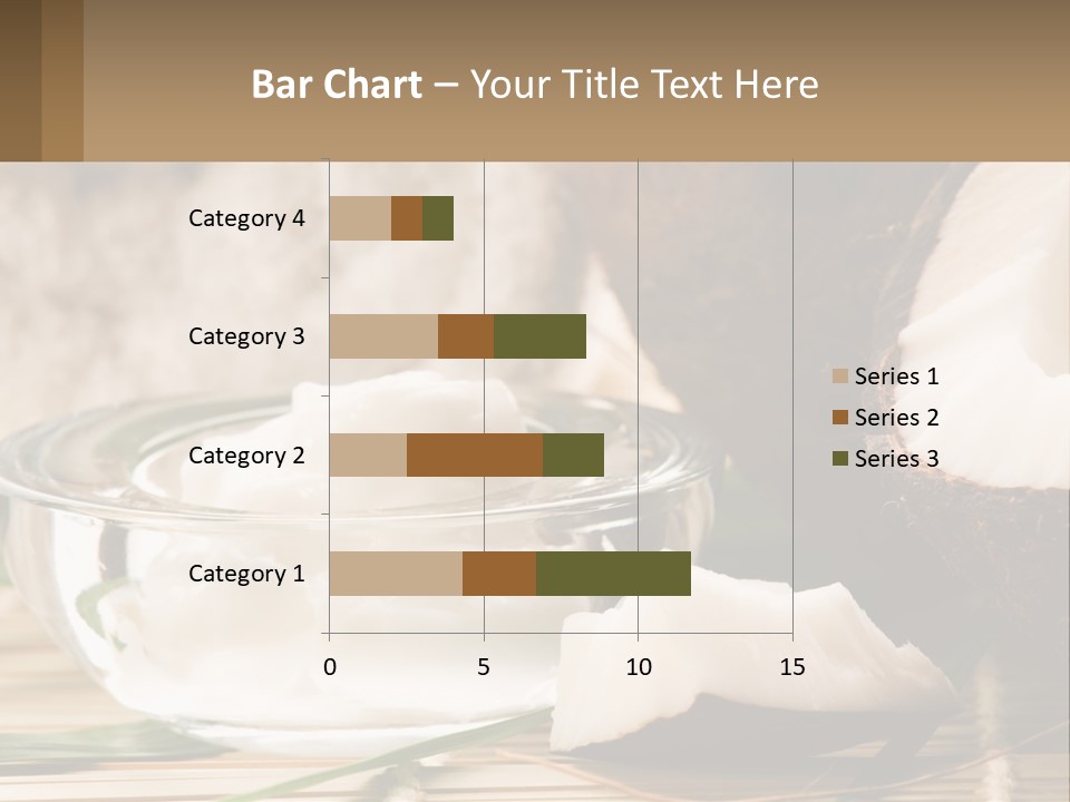 A Bowl Of Coconuts Next To A Cut In Half Coconut PowerPoint Template