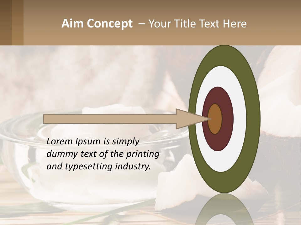 A Bowl Of Coconuts Next To A Cut In Half Coconut PowerPoint Template