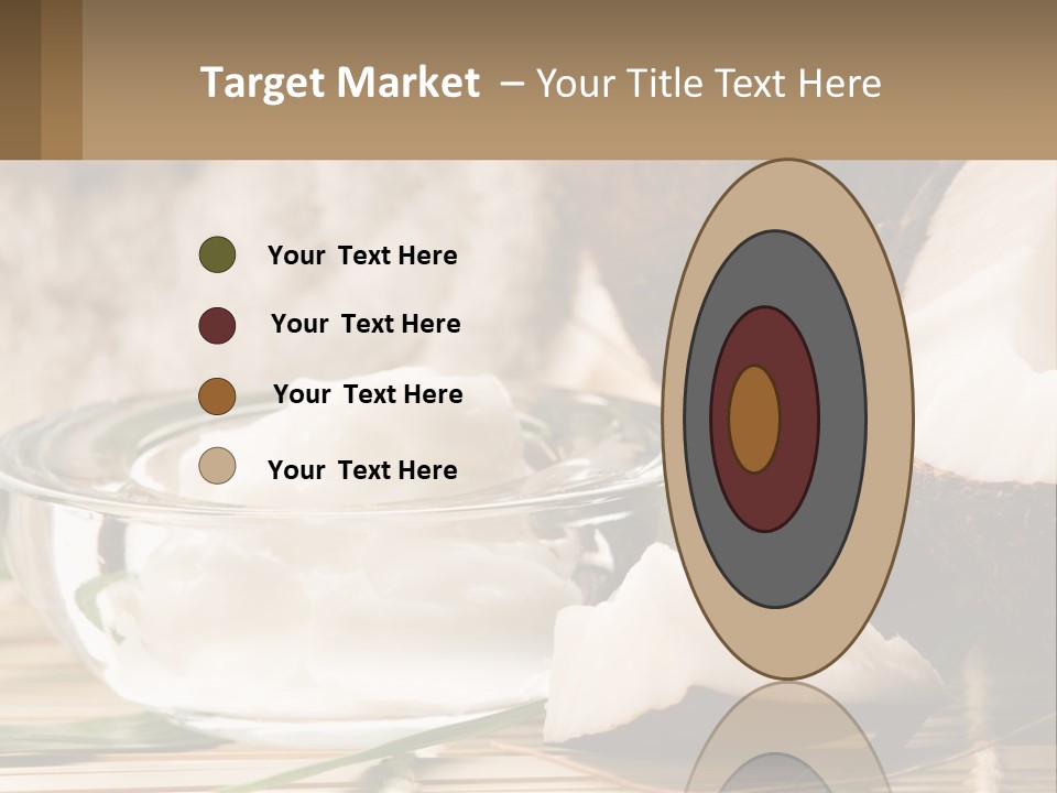 A Bowl Of Coconuts Next To A Cut In Half Coconut PowerPoint Template