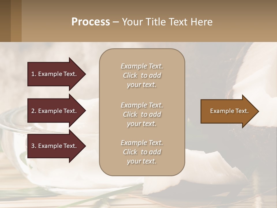 A Bowl Of Coconuts Next To A Cut In Half Coconut PowerPoint Template