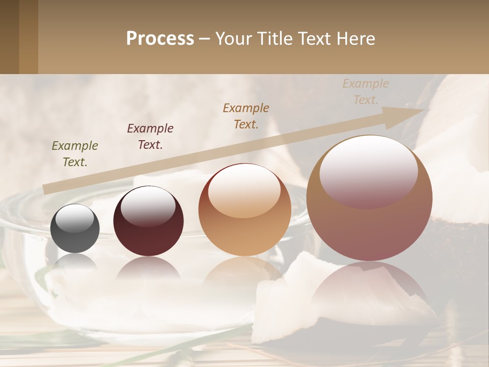 A Bowl Of Coconuts Next To A Cut In Half Coconut PowerPoint Template