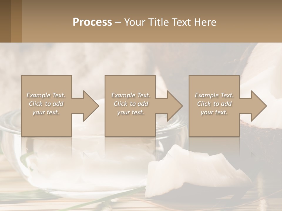 A Bowl Of Coconuts Next To A Cut In Half Coconut PowerPoint Template