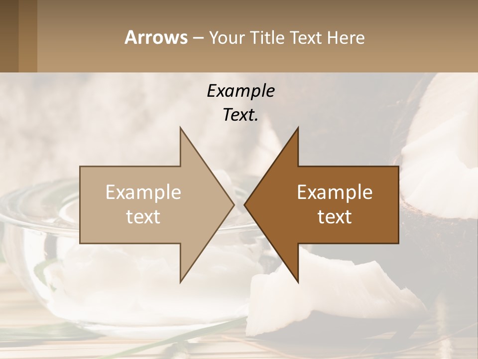 A Bowl Of Coconuts Next To A Cut In Half Coconut PowerPoint Template