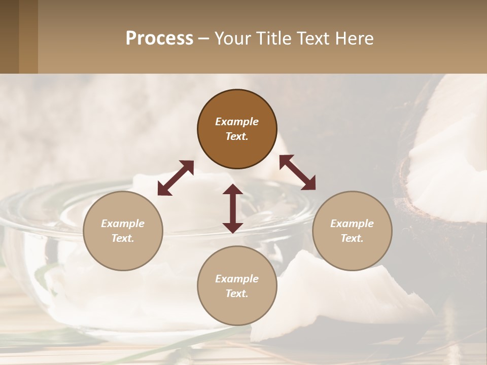 A Bowl Of Coconuts Next To A Cut In Half Coconut PowerPoint Template