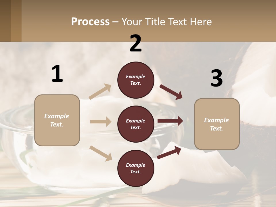 A Bowl Of Coconuts Next To A Cut In Half Coconut PowerPoint Template