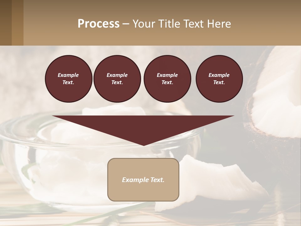 A Bowl Of Coconuts Next To A Cut In Half Coconut PowerPoint Template