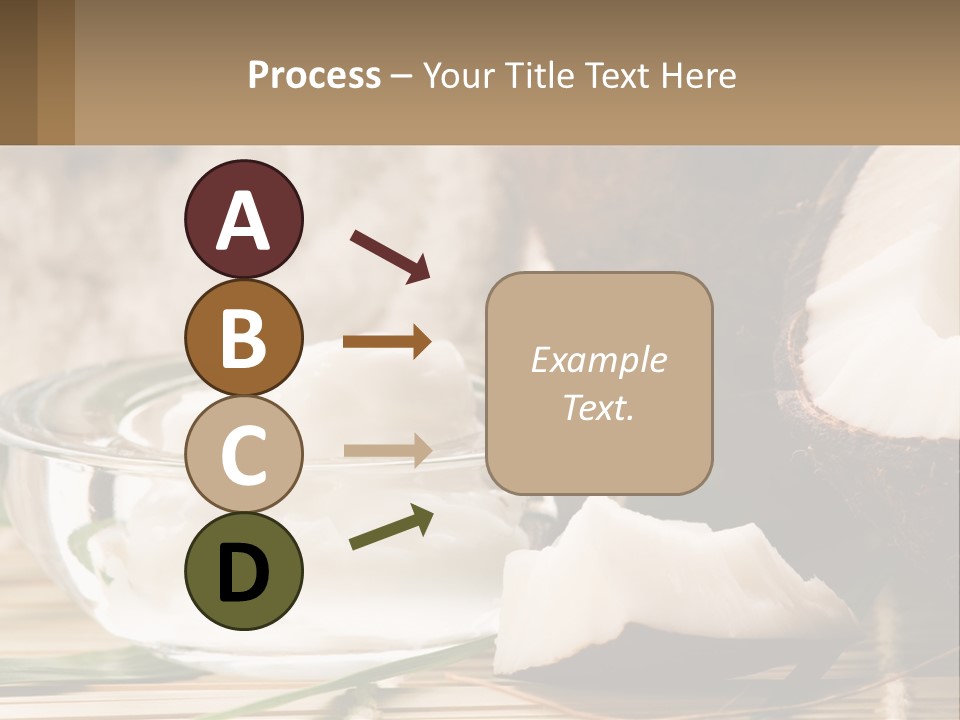 A Bowl Of Coconuts Next To A Cut In Half Coconut PowerPoint Template