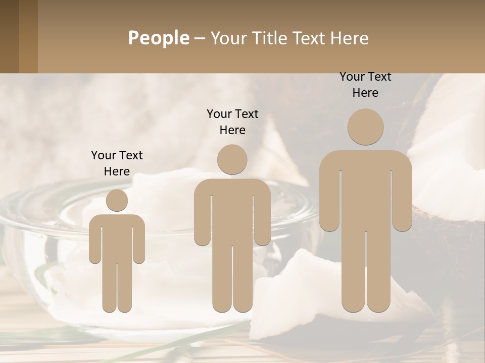 A Bowl Of Coconuts Next To A Cut In Half Coconut PowerPoint Template