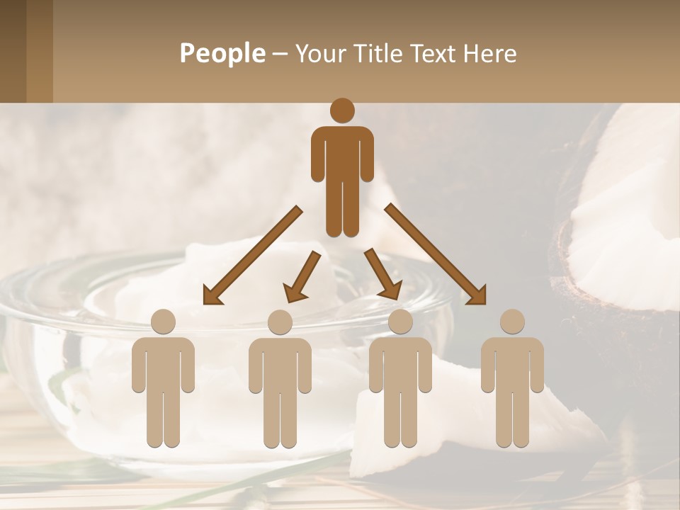 A Bowl Of Coconuts Next To A Cut In Half Coconut PowerPoint Template