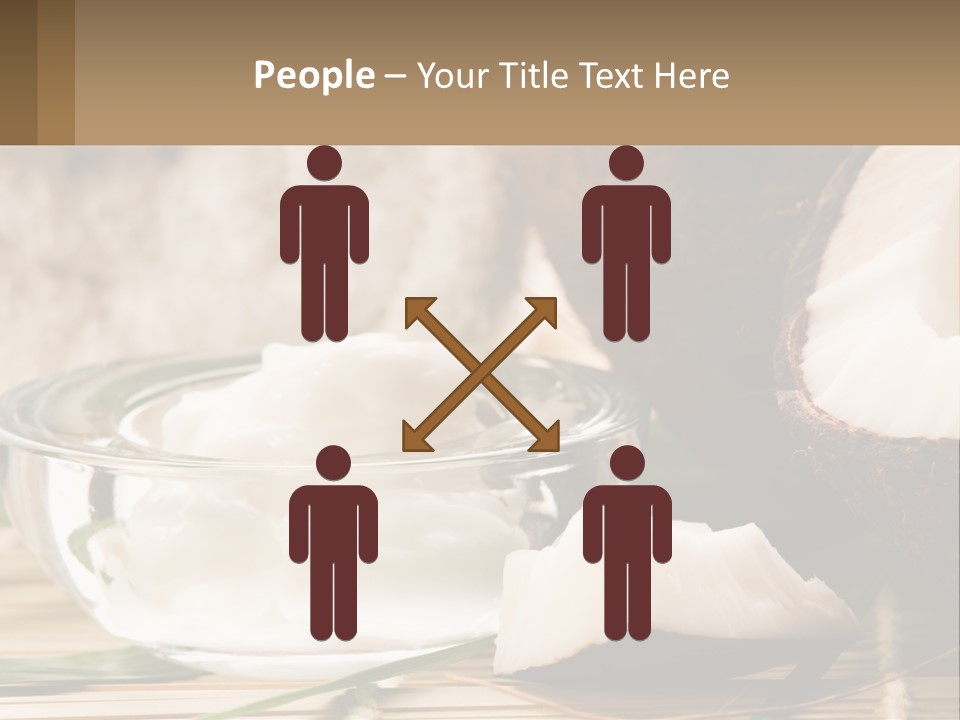 A Bowl Of Coconuts Next To A Cut In Half Coconut PowerPoint Template