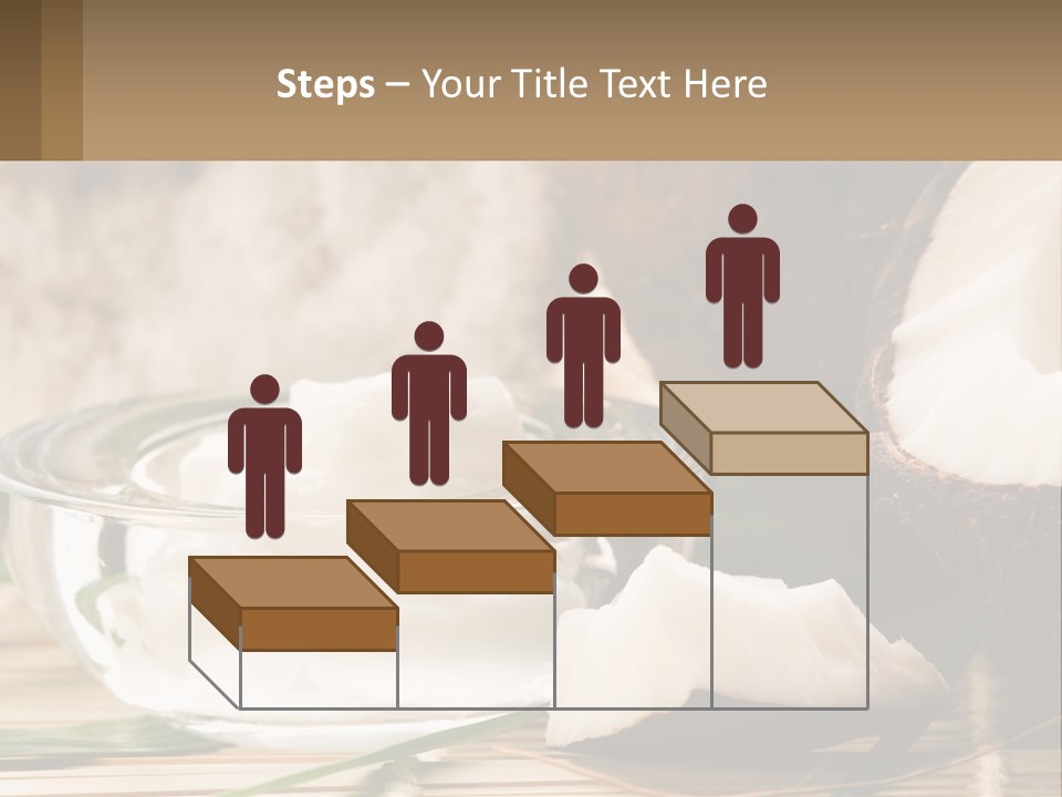 A Bowl Of Coconuts Next To A Cut In Half Coconut PowerPoint Template