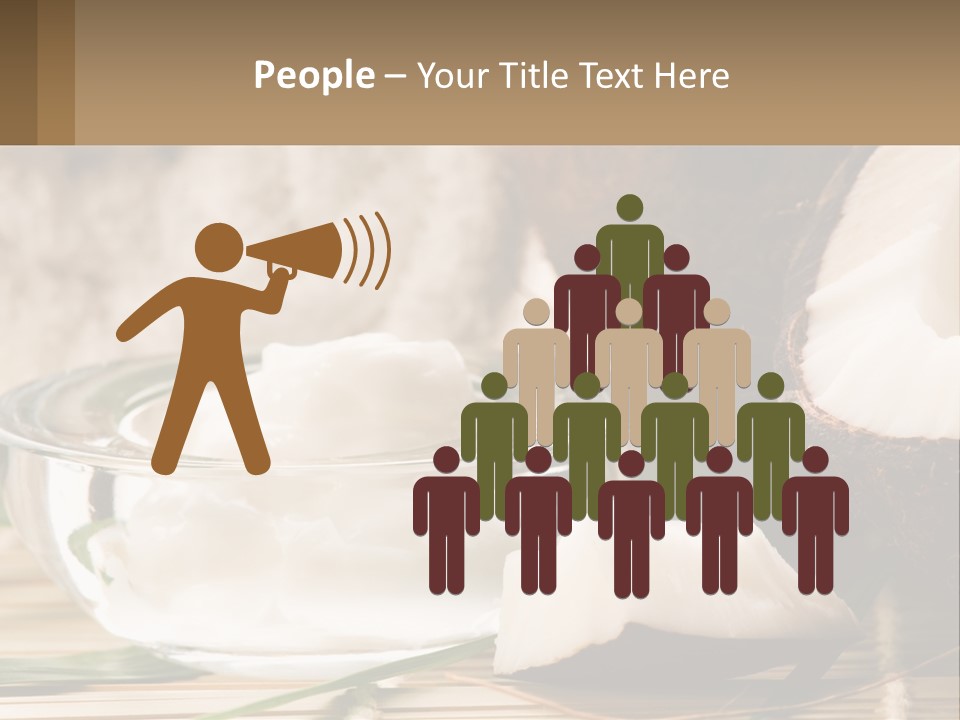 A Bowl Of Coconuts Next To A Cut In Half Coconut PowerPoint Template