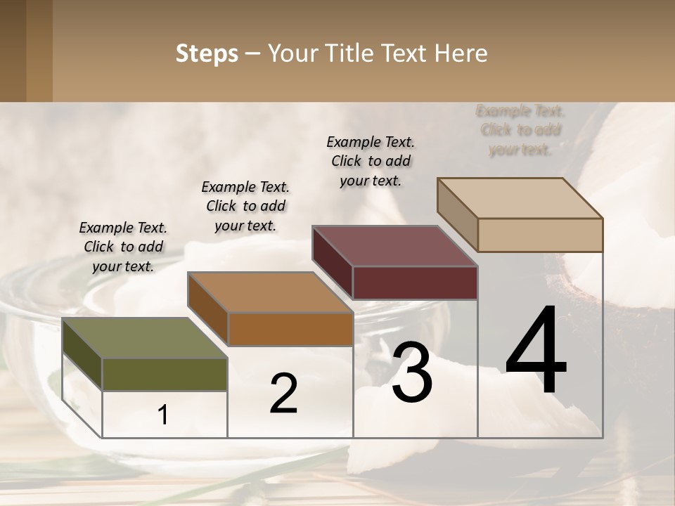 A Bowl Of Coconuts Next To A Cut In Half Coconut PowerPoint Template