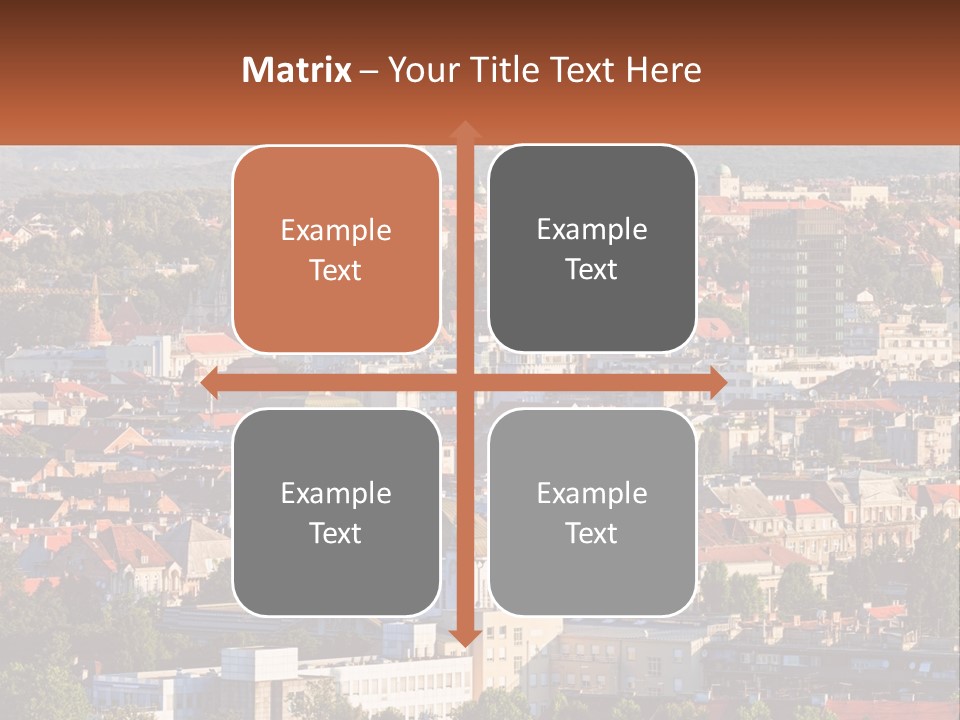 A Picture Of A City With A Church In The Background PowerPoint Template