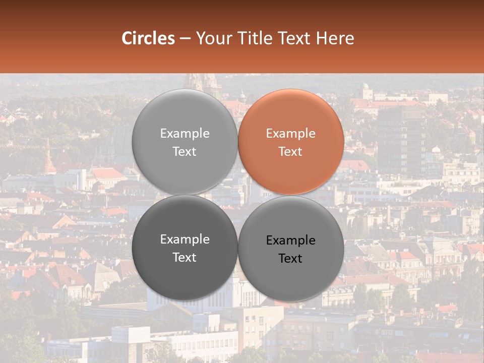 A Picture Of A City With A Church In The Background PowerPoint Template