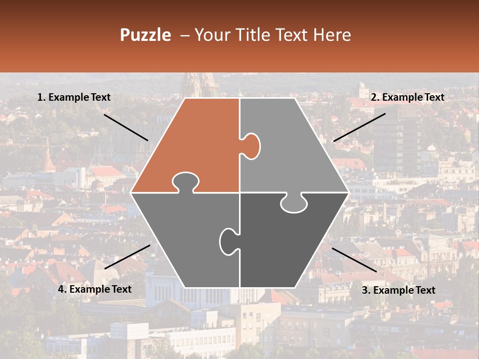 A Picture Of A City With A Church In The Background PowerPoint Template